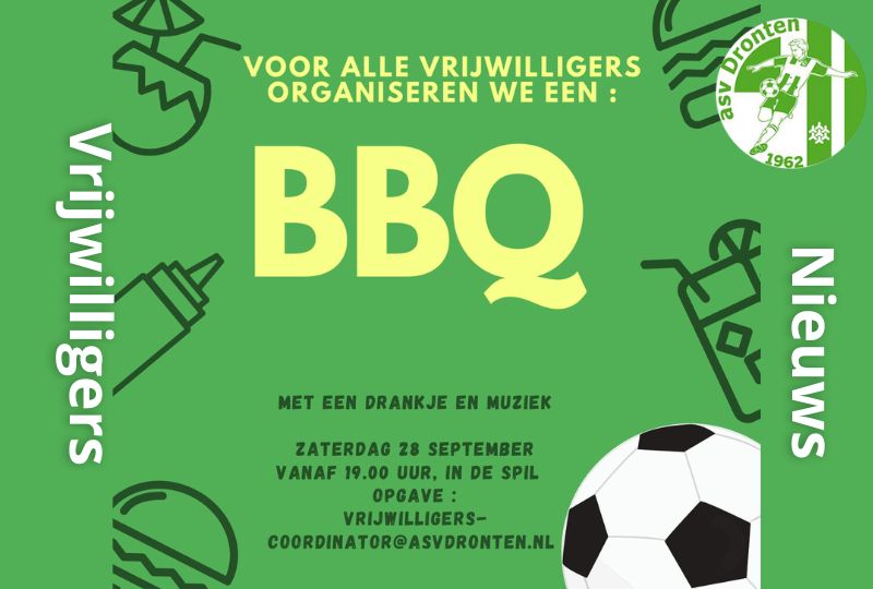 28 september Vrijwilligersfeestavond